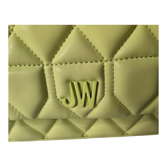 JASON WU Quilted Lime Green Bag With Thick Gold Chain Handle- NWOT - Picture 2 of 12